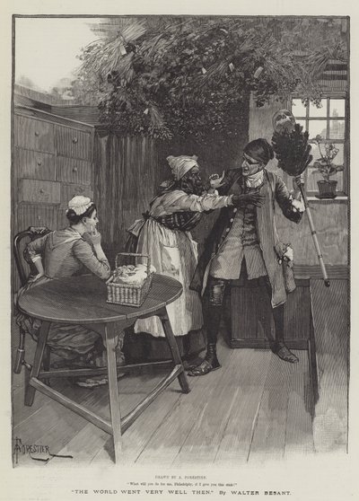 O mundo foi muito bem então, por Walter Besant de Amedee Forestier