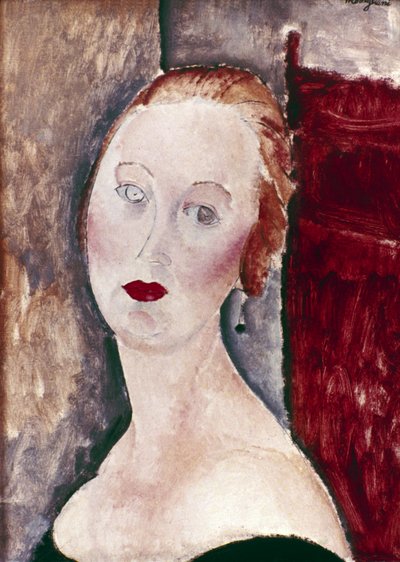 Uma mulher loira. Retrato de Germaine Survage, 1918. de Amedeo Modigliani
