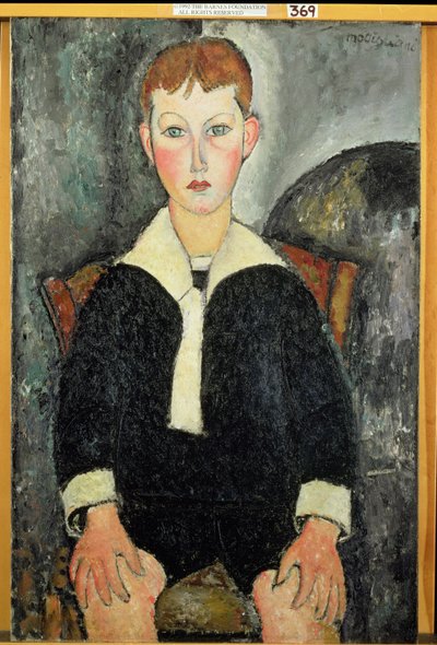 Rapaz em um terno de marinheiro de Amedeo Modigliani
