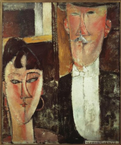 Noiva e noivo de Amedeo Modigliani