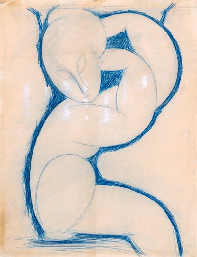 Cariátide, 1913-1915 de Amedeo Modigliani