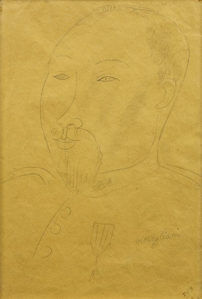 Guillaume Apollinaire como um soldado; Guillaume Apollinaire como soldado, de Amedeo Modigliani
