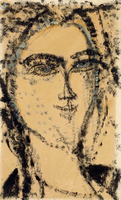 Cabeça de uma mulher, 1915 de Amedeo Modigliani