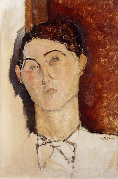 Cabeça de um jovem; Chefe do Jovem, c.1916 de Amedeo Modigliani