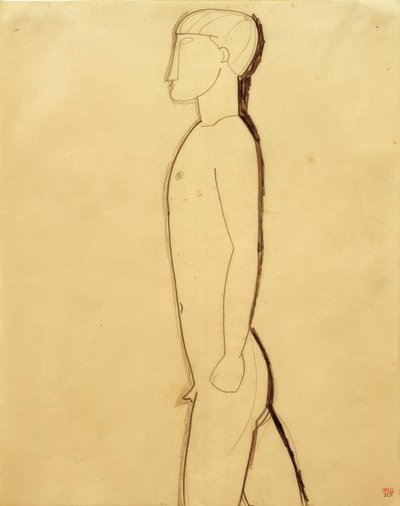 Homem perfil de Amedeo Modigliani