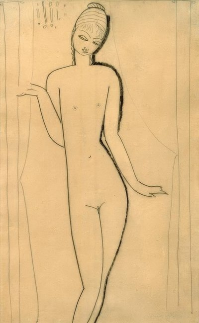 Jovem nua - cariátide de Amedeo Modigliani