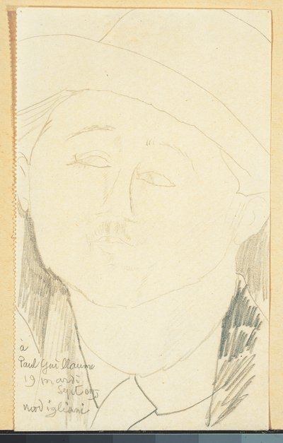 Retrato de Paul Guillaume, c.1916 (lápis sobre papel) de Amedeo Modigliani