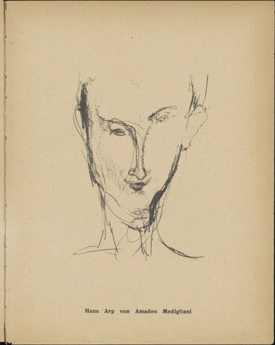 Retrato de Hans Arp 1886-1966, 1916. de Amedeo Modigliani