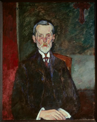 Retrato de Jean Baptiste Alexandre no Crucifixo Pintura de Amedeo Modigliani (1884-1920) de Amedeo Modigliani