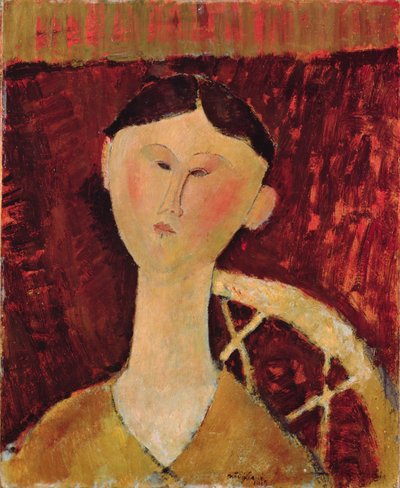 Retrato da Sra. Hastings, 1915 (óleo sobre papelão) de Amedeo Modigliani