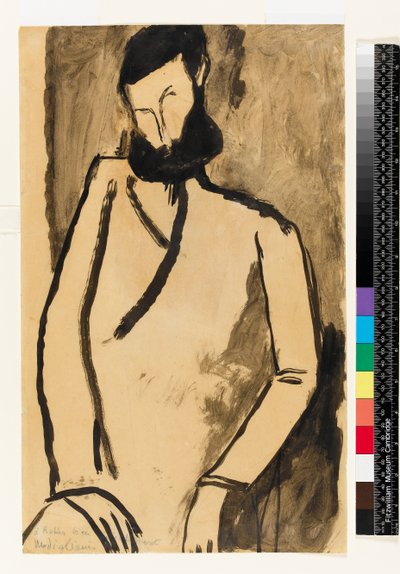 Retrato de um homem barbudo, 1909 de Amedeo Modigliani