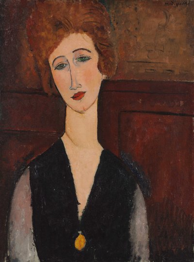 Retrato de uma mulher, c.1917-18 de Amedeo Modigliani