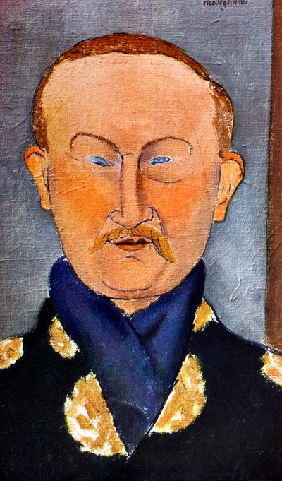 Retrato do pintor Léon Bakst 1866-1924, 1917 de Amedeo Modigliani