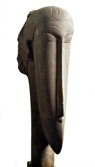 Testa. Cabeça. Escultura de Amedeo Modigliani (1884-1920) de Amedeo Modigliani