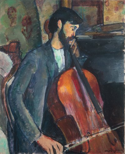 O Violoncello Player de Amedeo Modigliani