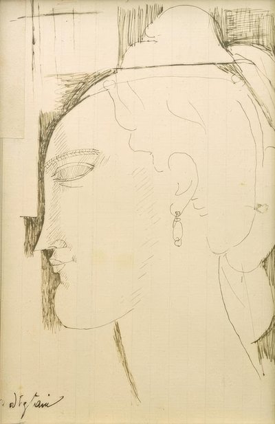 Cabeça de mulher de Amedeo Modigliani