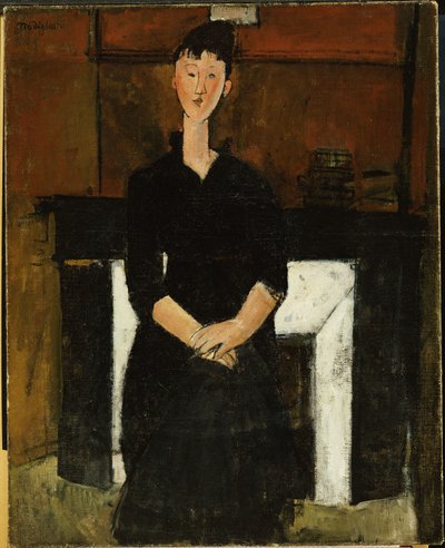 Mulher sentada à lareira, 1915 de Amedeo Modigliani