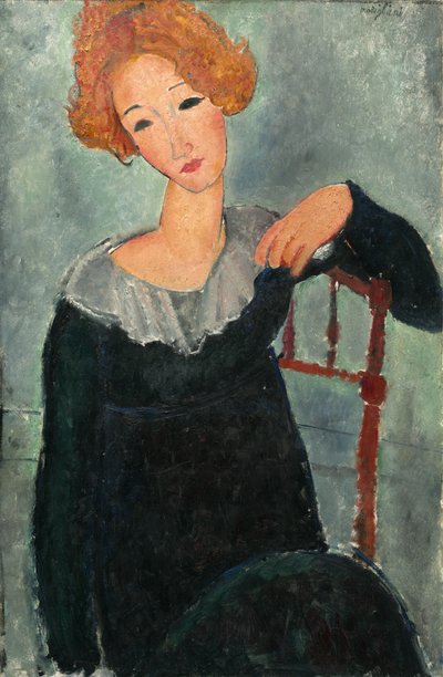Mulher de cabelo vermelho de Amedeo Modigliani