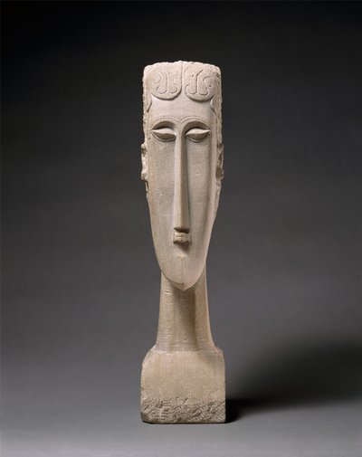 Cabeça da mulher, 1912 (calcário) de Amedeo Modigliani