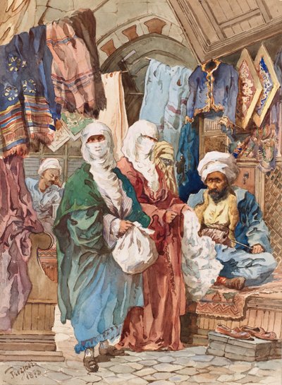 O bazar da seda de Amedeo Preziosi