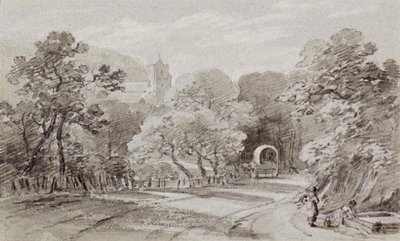 A Country Road, Hastings, c.1803 (giz) de Amelia Long