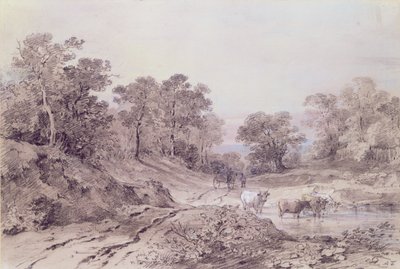 Uma estrada rural entre árvores de Amelia Long