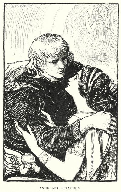 Aner e Phaedra (gravura) de Amelia M. (attr.to) Bowerley or Bauerle