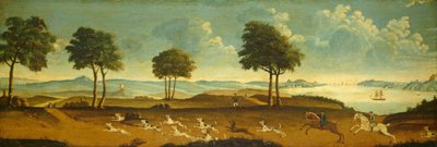 Cena de caça com um porto de American 18th Century