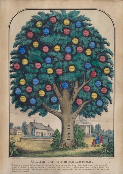 Árvore da Temperança de American 19th Century