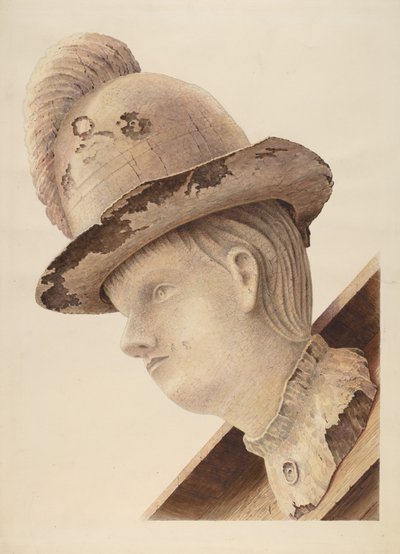 Figura de proa da Escuna "Haroldine" de American 20th Century