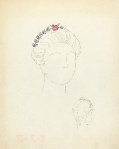 Ornamento de cabelo de American 20th Century