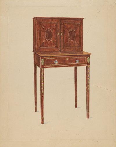 Gabinete de escrita da senhora de American 20th Century