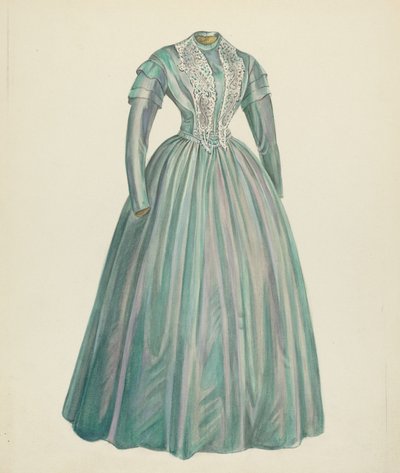 Vestido de Tafetá Lavanda de American 20th Century