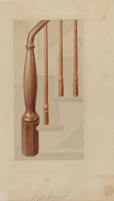 Newel Post de American 20th Century