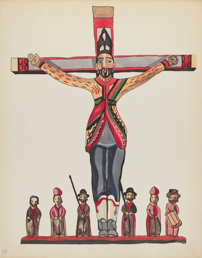Gravura 29: Santo Acácio: Do Portfólio "Desenhos Coloniais Espanhóis do Novo México" de American 20th Century