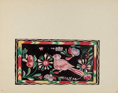 Ilustração 44: Desenhos de Baús Pintados: Do Portfólio "Desenhos Coloniais Espanhóis do Novo México" de American 20th Century