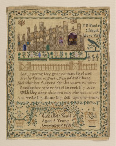 Sampler de American Elizabeth Scull