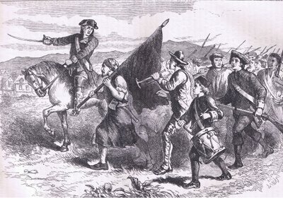 A multidão em Springfield com a bandeira negra, ilustração de Cassell History of the United States publicada por Cassell, Petter & Galpin, c.1900 (litho) de American English school