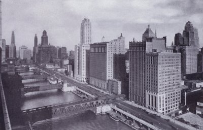 Chicago: Wacker Drive e Chicago River Bridges (foto a p/b) de American Photographer (after)