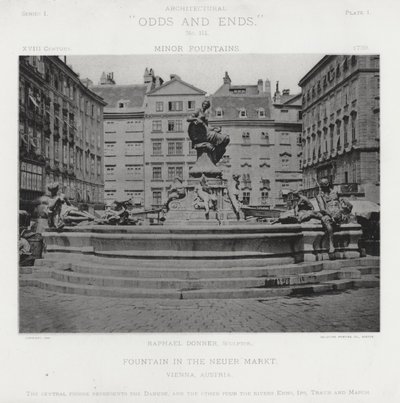Fonte no Neuer Markt, Viena, Áustria (foto a p/b) de American Photographer (after)