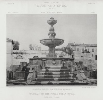 Fonte na Piazza Della Rocca, Viterbo, Itália (foto a p/b) de American Photographer (after)