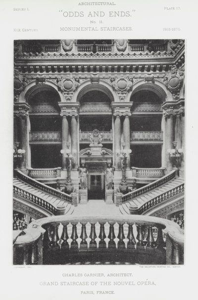 Grand Staircase of the Nouvel Opera, Paris, França (foto a p/b) de American Photographer (after)