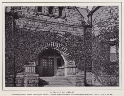 Jamestown, NY: Entrada na Biblioteca (foto a p/b) de American Photographer (after)