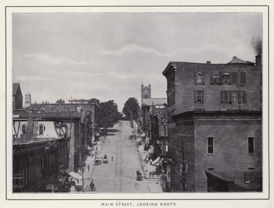 Jamestown, NY: Main Street, olhando para Norte (foto a p/b) de American Photographer (after)