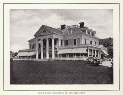 Newport, Rhode Island: Beach Mound, Residência de Benjamin Thaw (foto a p/b) de American Photographer (after)