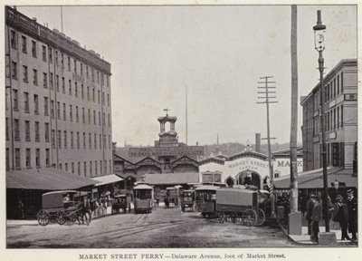 Philadelphia: Market Street Ferry, Avenida Delaware, pé da Market Street (foto a p/b) de American Photographer (after)