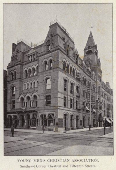 Philadelphia: Associação Cristã de Homens Jovens, Southeast Corner Chestnut e Fifteenth Streets (foto a p/b) de American Photographer (after)