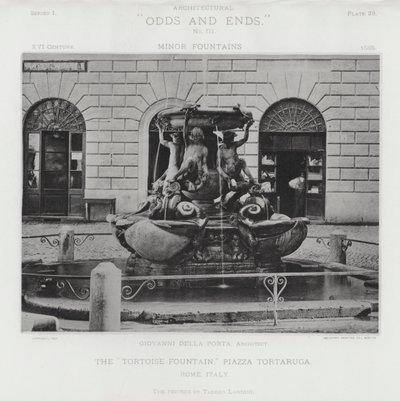 A "Fonte da Tartaruga", Piazza Tortaruga, Roma, Itália (foto a p/b) de American Photographer (after)