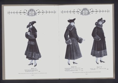 Espalhamento de duas páginas do The The Theater of Fur Fashion (foto a p/b) de American Photographer (after)