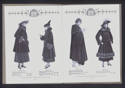 Espalhamento de duas páginas do The The Theater of Fur Fashion (foto a p/b) de American Photographer (after)